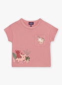 T-shirt rose vintage avec animaux FAGABRIEL / 23E1BGD2TMCD332