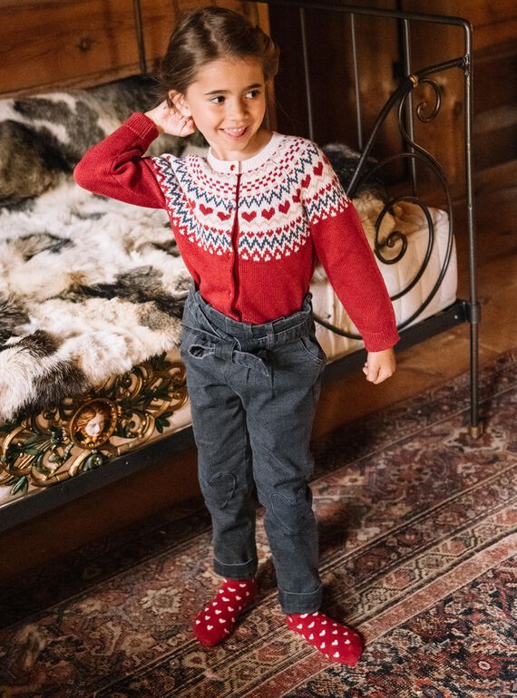Jean gris à motifs coeurs DRIPAETTE / 22H2PFX1JEAK004