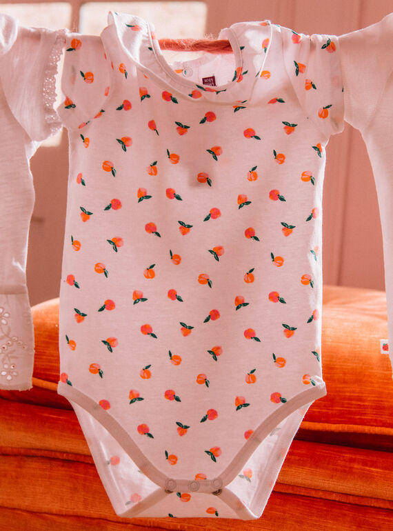 Body écru imprimé pêche bébé fille CAPATRICIA / 22E1BFM1BOD001