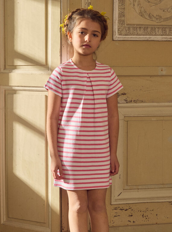 Robe marinière rose MLAMIETTE / 25E2PFK1ROB001