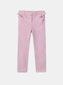 Pantalon en velours  rose LADOSETTE / 24H2PFQ1PAND329