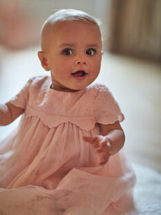 Robe rose volumineuse bébé fille BATHEA / 21H1BFR2ROB301