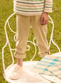 Pantalon vert amande jambes ajustables Garçon NAPAULAGE / 25H3PGJ1PANG601