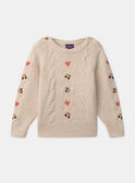 Pull en maille torsadée brodé LALOLETTE / 24H2PFR1PUL001