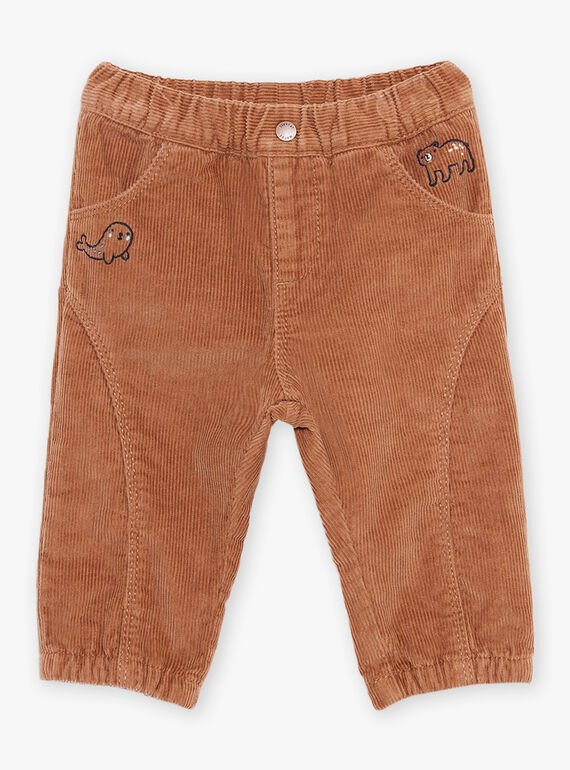Pantalon en velours côtelé marron DASCOTT / 22H1BGY1PAN804