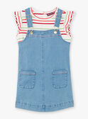 Ensemble robe salopette et T-shirt rayé ZOCHUETTE / 21E2PFJ1ENSP269