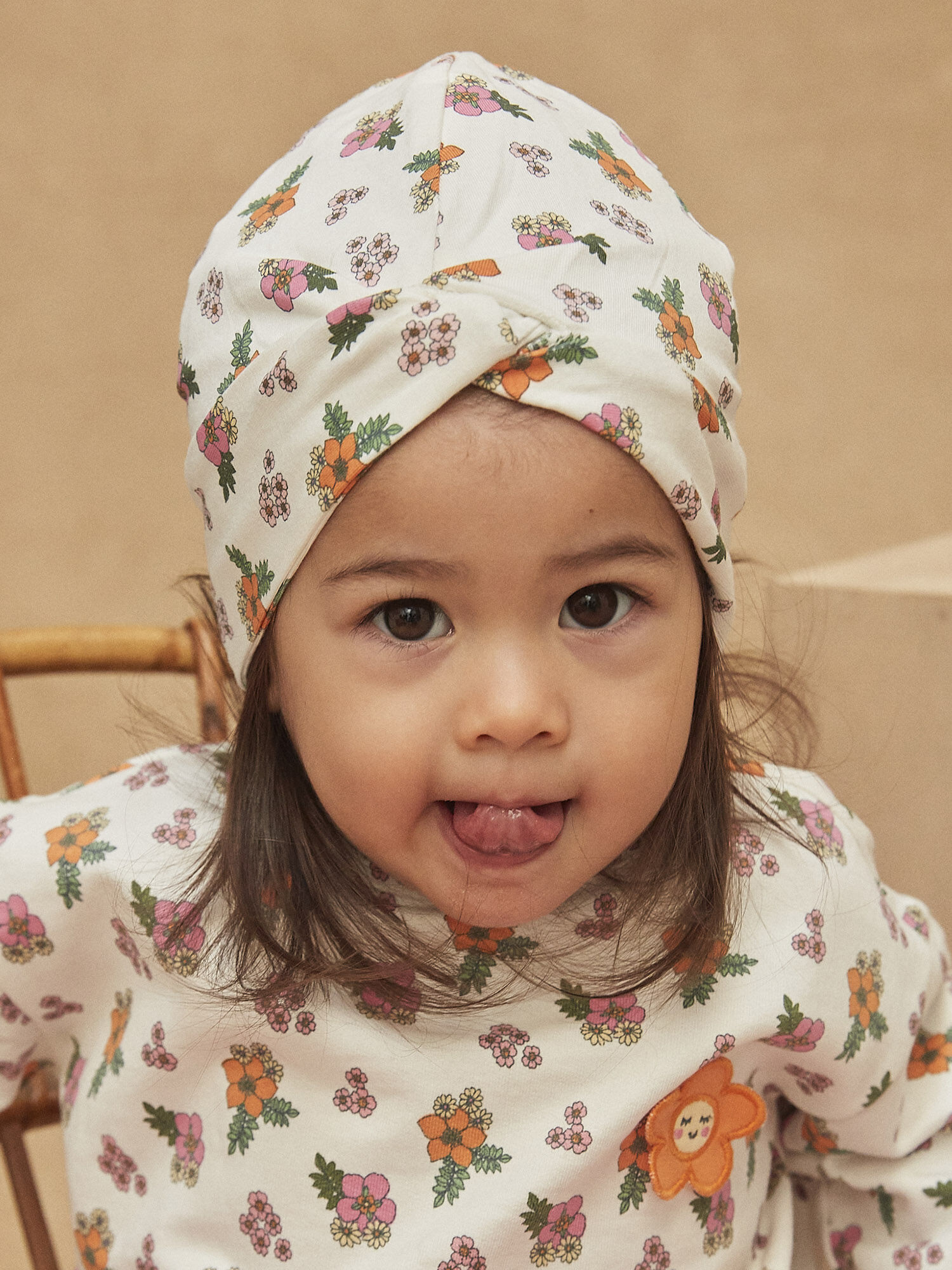 Bonnet imprim fleur Fille Sergent Major
