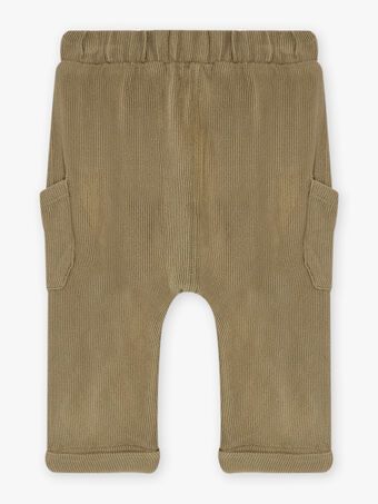 Pantalon vert kaki à poches bébé garçon CACENTIN / 22E1BGB2PAN604