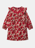 Robe fleurie en velours côtelé LALOUNETTE / 24H2PFR2ROBF506