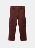 Pantalon Cargo Bordeau MAFINAGE / 25E3PG72PAN501