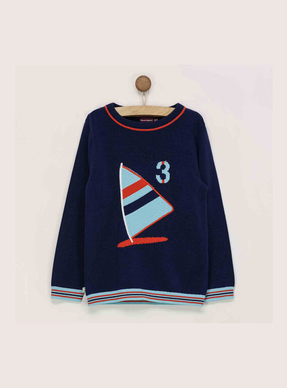 Pull bleu nuit REMUAGE / 19E3PGD1PULC205