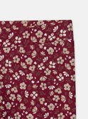 Legging rouge imprimé fleuri Fille NELEGETTE / 25H2PFK1LG503