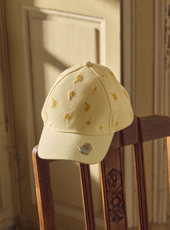 Casquette jaune brodée palmiers  MLACAPAGE / 25E4PGK1CHA104