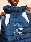 Blouson bleu gris à capuche FRABLOCAGE / 23E3PG53BLO717