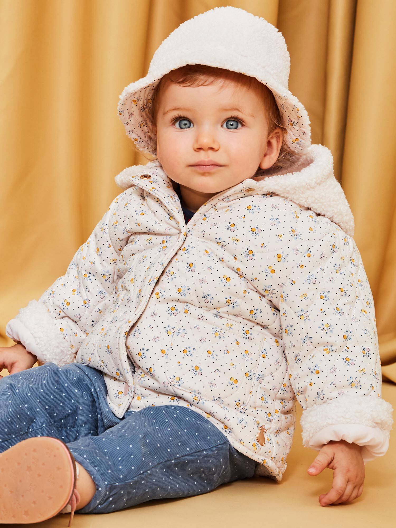 Manteau fourrure top rose pale