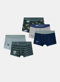 Lot de 3 boxers à rayures, imprimé ou uni Garçon NUIBOXAGE / 25H5PGC1BOX608