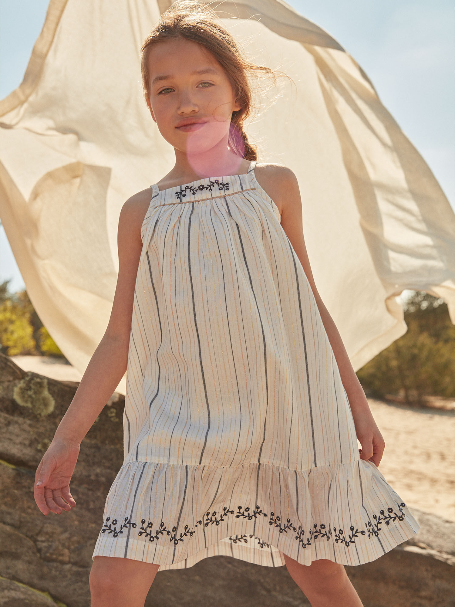 Robe Bain de Soleil Ecrue Fille Sergent Major