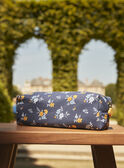 Trousse scolaire bleu marine à imprimé fleuri GITROUETTE / 23H4PF91TRO070