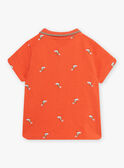 Polo rouge orangé bébé garçon CAWEDOU / 22E1BGP1POLF527