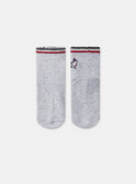 Chaussettes gris chiné brodées MAJERRY / 25E4BGJ2SOQJ920