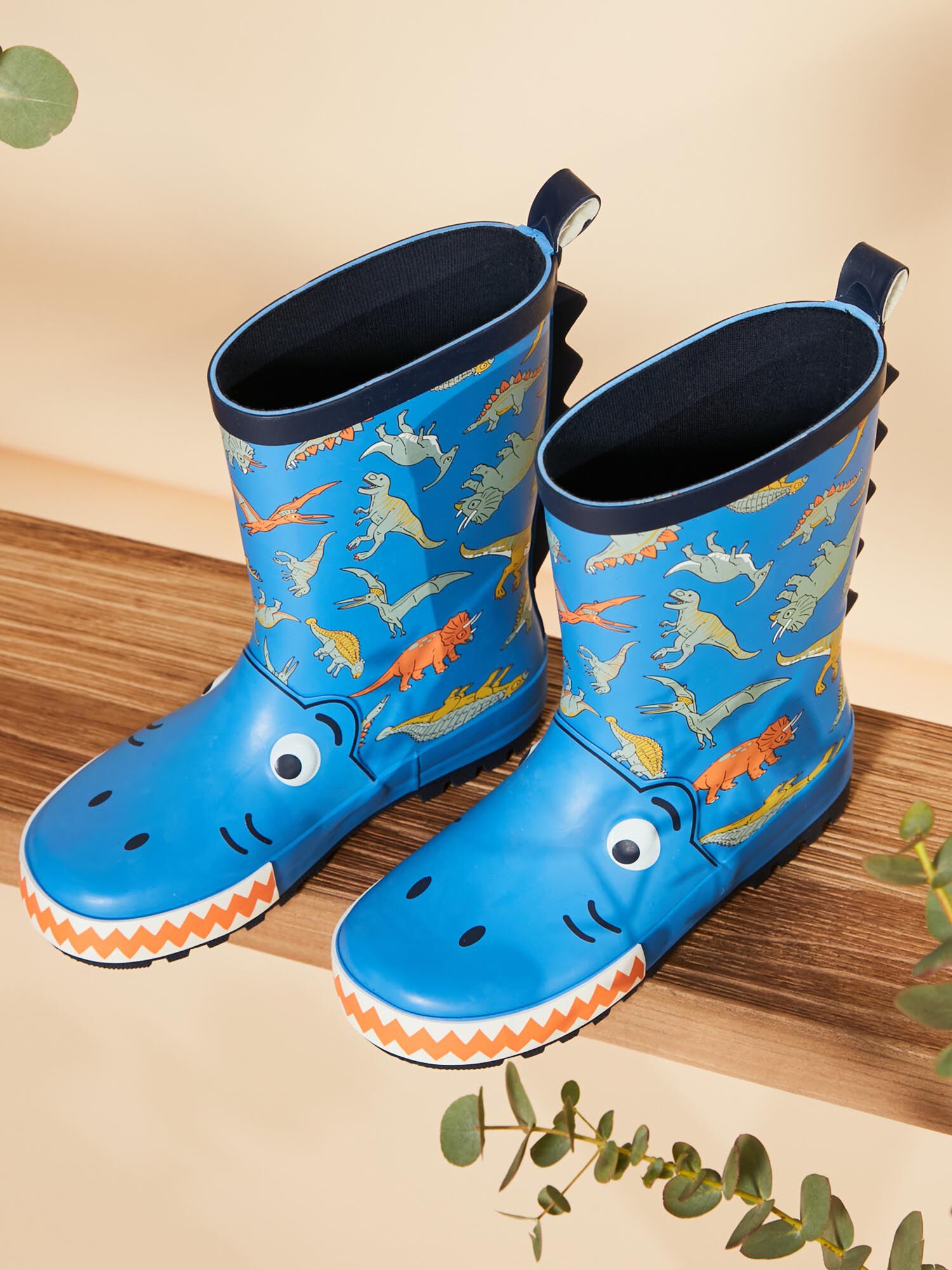 Bottes de pluie bleues imprim dinosaures
