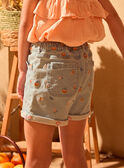Short en jean à fleurs MLOKETTE / 25E2PFP2SHOP269