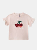 t-shirt cerise à sequins MOKETTE / 25E2PFJ3TMCD317