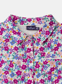 Robe chemise imprimé fleuri avec ceinture Fille NACHEMETTE / 25H2PFJ1ROB002