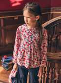 Blouse imprimé pommes à col claudine Fille NONOLETTE / 25H2PFP1CHE070