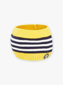 Snood en tricot bleu marine à rayures FILARGO / 23E4BG51SNO070