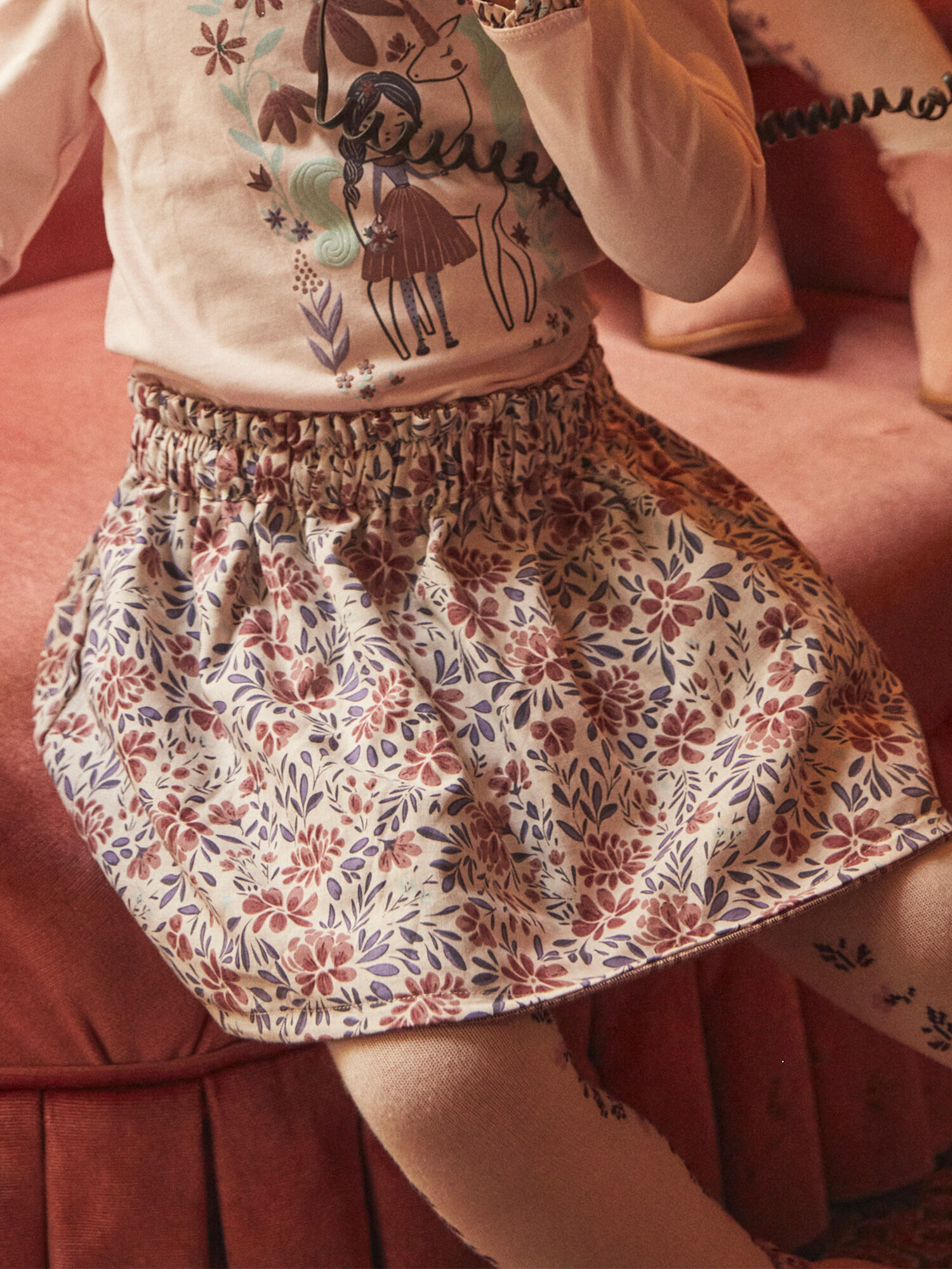 Jupe beige reversible Fille Sergent Major