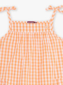 Robe à carreaux écrue enfant fille CHIVYETTE / 22E2PFM1RBS001