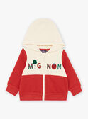 Haut de jogging rouge et vanille à capuche Mignon FACYR / 23E1BGB1JGH114