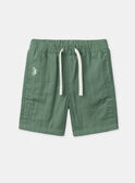 Short vert sapin jambes ajustable Bébé Garçon NABERNARD / 25H1BGJ1BERG625
