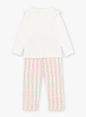 Ensemble pyjama blanc à imprimé fraise KUIFETTE / 24E5PF52PYJA016