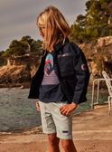 Veste bleu marine à rayures ton sur ton FOPAGE / 23E3PGC1VES070
