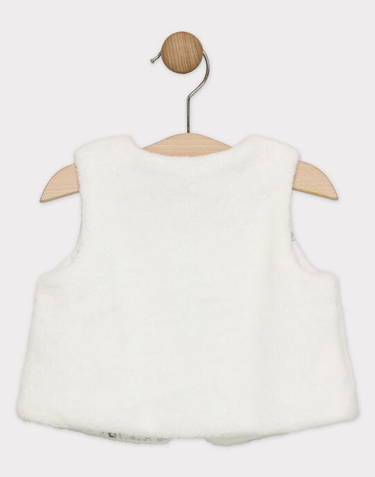 Gilet sans manche en fausse fourrure blanche bébé garçon ...
