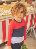 T-shirt à rayures rouge, blanc et bleu marine FRIXOLAGE3 / 23E3PGB2TML506