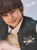 Teddy vert foncé avec patch "MJ" Garçon NICOLAGE / 25H3PGL1GILG633