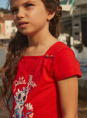 Tee Shirt Manches Courtes Rouge KENETTE / 24E2PF42TMC050