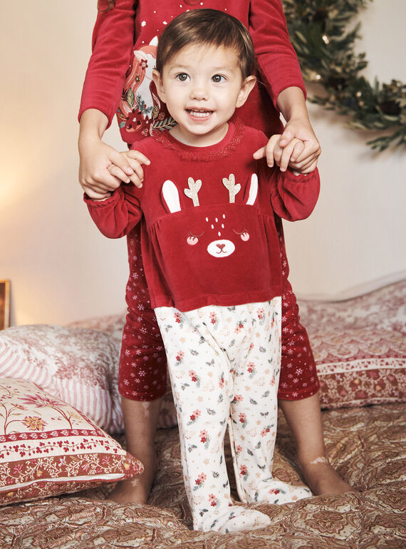 grenouillère NOEL pour bébé fille : - Pyjama