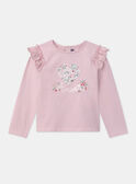 Tee Shirt Manches Longues Rose LADITETTE / 24H2PFQ2TMLD329