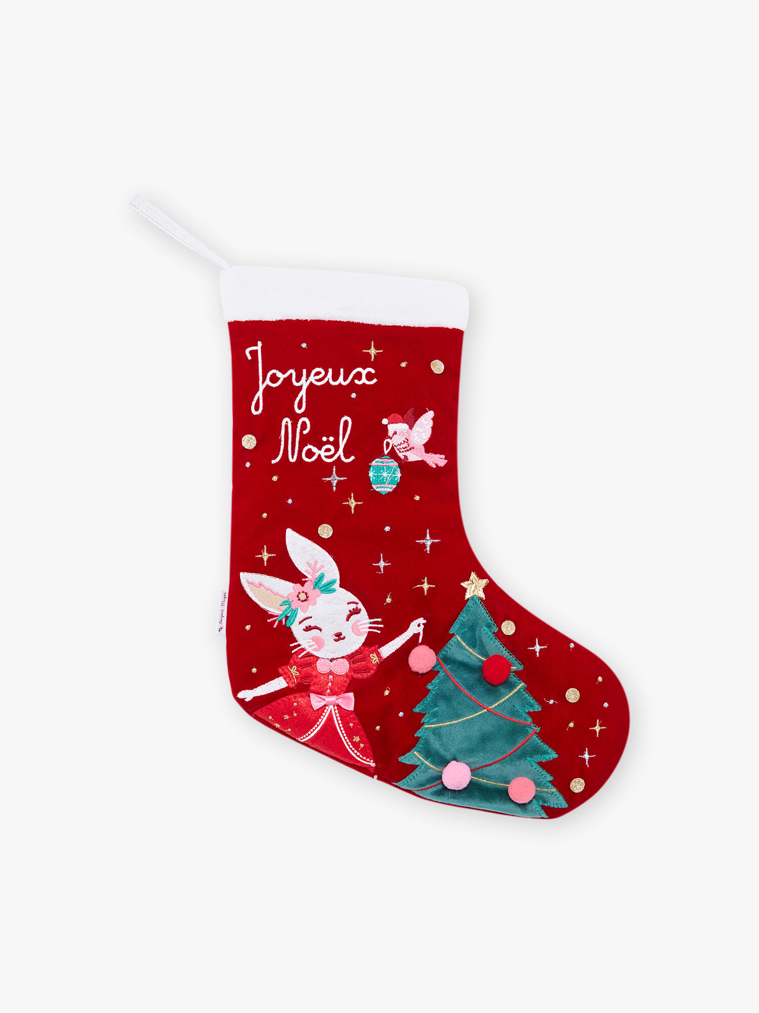 Chaussette de No l bleu marine b b gar on