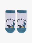 Chaussettes basses lilas à Jacquard fantaisie désert FLANAGE / 23E4PGO1SOBH700