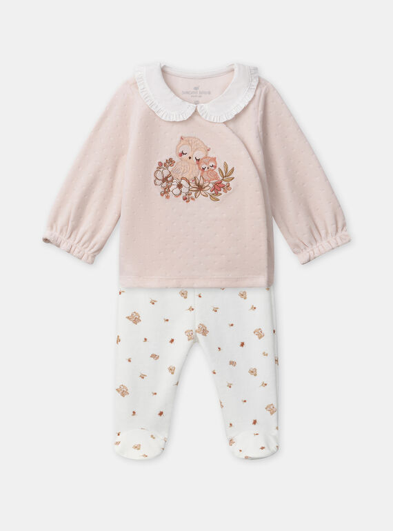 Ensemble naissance en velours NOELINE / 25H0NF21ENS318