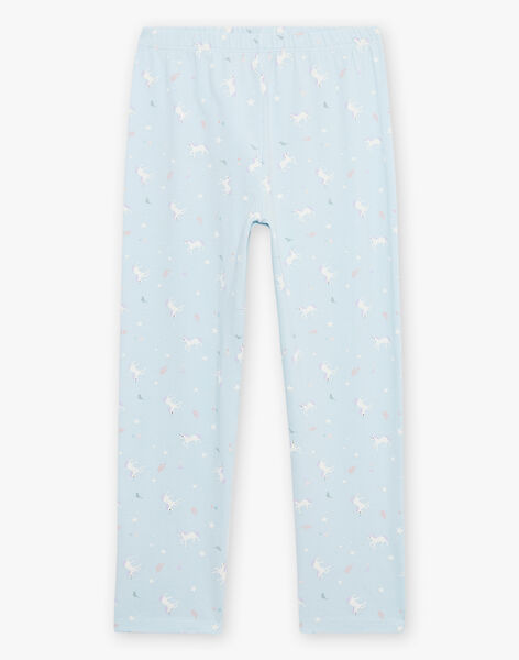 Pyjama bleu à motifs licornes DOULIETTE / 22H5PF23PYJ222