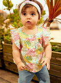 Blouse en satin de coton à imprimé fleuri bébé fille CASABRINA / 22E1BFN1CHE811