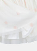 Jupe en tulle blanche avec fleurs roses KRISTETTE 1 / 24E2PFB1JUP001