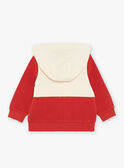 Haut de jogging rouge et vanille à capuche Mignon FACYR / 23E1BGB1JGH114