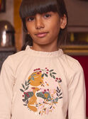 T-shirt  paon et renard LYTIETTE / 24H2PFO2TML632